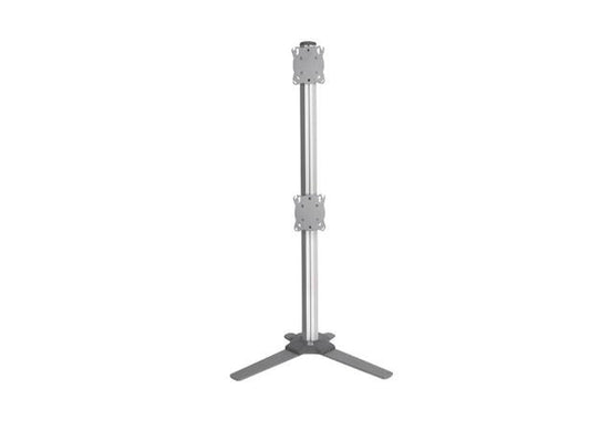 The CHIEF K3F120S is a dual-monitor 1x2 adjustable table stand in silver, designed for professional desktop setups. With a wide base and sleek silver finish, this TAA-compliant unit offers stable multi-monitor support and optimal adjustability. Ideal for control rooms or data-heavy environments.