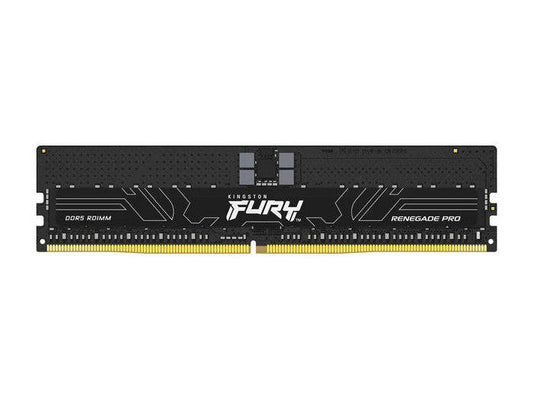 The Kingston 32GB DDR5 ECC Registered memory module delivers high-speed performance with advanced error correction, designed specifically for demanding computing environments. With a blazing 4800MT/s frequency and CL36 latency, this FURY Renegade Pro PNP module ensures maximum bandwidth and low power consumption for high-performance systems.