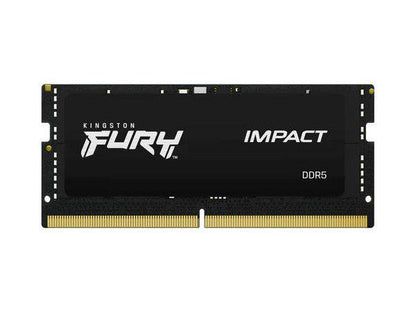 The Kingston 16GB 4800MHz DDR5 CL38 SODIMM FURY Impact offers high-performance memory in a compact form factor ideal for laptop and small form factor systems. Designed to deliver higher bandwidth and increased energy efficiency, this TAA-compliant module meets rigorous computing demands.