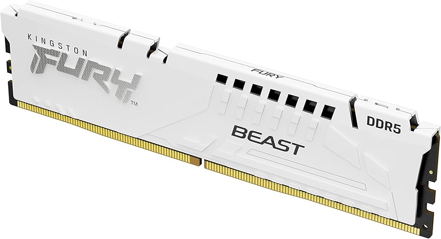 Kingston FURY Beast 64GB DDR5 5200MT/s CL40 DIMM Kit (White, 2x32GB)