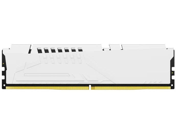 The Kingston 32GB DDR5 Fury Beast White is a high-performance memory module tailored for demanding computing tasks. Featuring a blazing 5600MT/s speed and CL40 latency, this white-colored DIMM formatted RAM is ideal for gamers, professionals, and system builders seeking cutting-edge DDR5 performance.