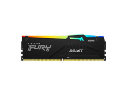 The Kingston 64GB (2x32GB) FURY Beast RGB EXPO DDR5 memory kit delivers high-speed performance with a sleek RGB aesthetic. Operating at 6000MT/s with CL36 latency, it enables enhanced multitasking, rendering, and next-gen performance for high-end desktops. Designed with TAA compliance and a low voltage rating, it balances power and efficiency in demanding computing environments.