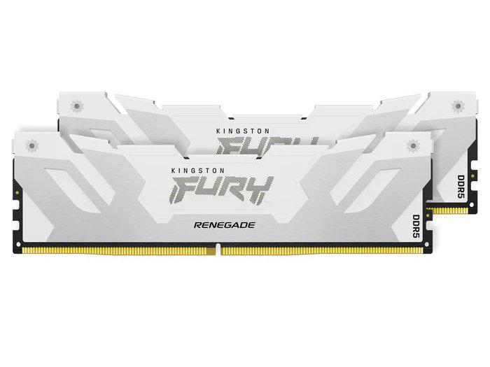 The Kingston 32GB DDR5 6400MT/s CL32 DIMM Kit delivers next-generation performance for high-end computing. Designed with gamers and PC enthusiasts in mind, this kit includes two 16GB modules with white heatspreaders under the FURY Renegade branding. Optimized for systems supporting Intel XMP, it balances speed with reliable low-latency performance.