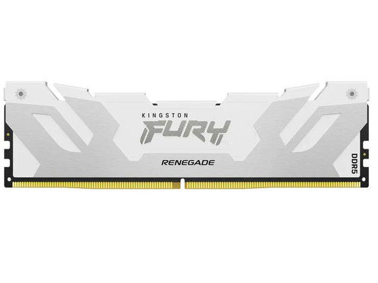 The Kingston 16GB DDR5 7200MT/s FURY Renegade White XMP delivers high-end performance for enthusiasts and power users. With a sleek white heatspreader and support for XMP profiles, it ensures blazing-fast data throughput and system responsiveness. Ideal for gaming rigs and performance workstations seeking unmatched memory speed and style.