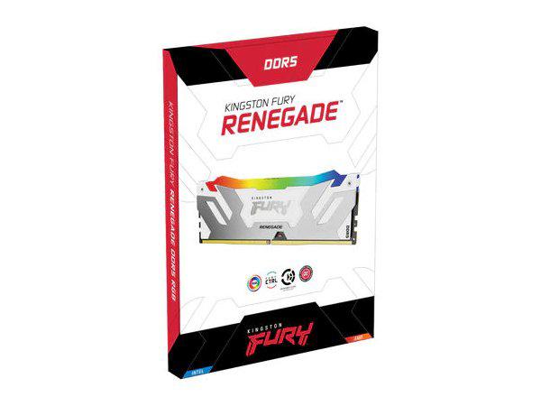 This 16GB Kingston Fury Renegade DDR5 RAM module delivers cutting-edge performance at speeds up to 7200MT/s, optimized for high-end gaming and professional computing tasks. Featuring a sleek white heat spreader with RGB lighting and XMP support, it combines aesthetics with powerful performance for enthusiast builds.