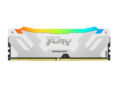 This 16GB Kingston Fury Renegade DDR5 RAM module delivers cutting-edge performance at speeds up to 7200MT/s, optimized for high-end gaming and professional computing tasks. Featuring a sleek white heat spreader with RGB lighting and XMP support, it combines aesthetics with powerful performance for enthusiast builds.