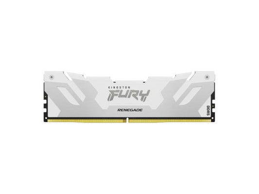 The Kingston FURY Renegade 32GB DDR5 kit delivers powerful high-frequency performance with speeds up to 8000MT/s and low CL38 latency. Designed for cutting-edge systems, this white DIMM kit includes two 16GB modules and supports XMP profiles for optimized configuration and stable overclocking.