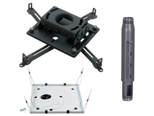 The CHIEF KIT RPAU CMS012018 CMS440 is a professional-grade projector mount kit designed for enhanced installation flexibility and support. With its TAA-compliant, made-in-USA construction and black finish, this kit is ideal for commercial environments requiring secure and adjustable projector mounting. Built to the highest standards, it offers reliability and performance tailored to demanding AV setups.