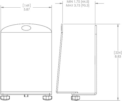 CHIEF KSA1023B CPU Wall Mount, U-Style, TAA Compliant