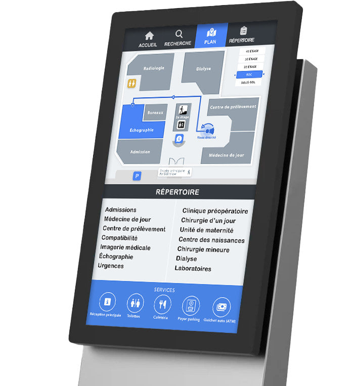 Peerless-AV KIP522 Landscape/Portrait Interactive Kiosk Stand 15" 22" 32"