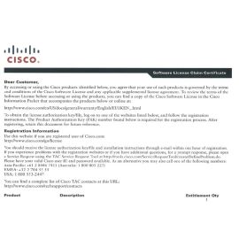Licence de logiciel de sécurité CISCO ASA-SC-100-250=