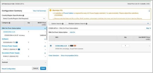 CISCO Smart Licensing SKU for 1G SEC 3-year