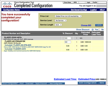 Cisco Broadband up to 48K Sessions License for ASR1000