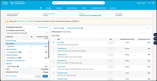 Licence Cisco pour 250 contextes de sécurité – Série Firepower 4K