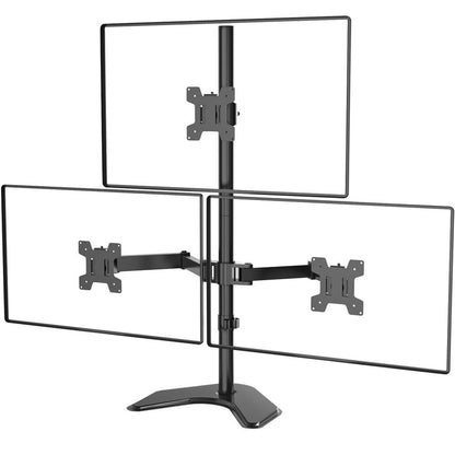 Bras de montage pour deux écrans VIEWSONIC, entièrement réglable, capacité de 22 lb chacun