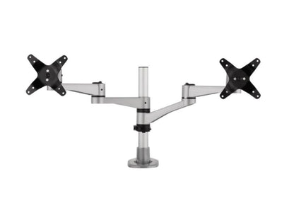 The ViewSonic Dual Monitor Mounting Arm offers comprehensive articulation for dual displays, allowing custom configurations such as landscape-landscape, portrait-portrait, or mixed orientation setups. Engineered for flexibility and durability, it supports monitors up to 24 inches and 22 pounds per arm with VESA compatibility, making it ideal for ergonomic workspaces and productivity-driven users.