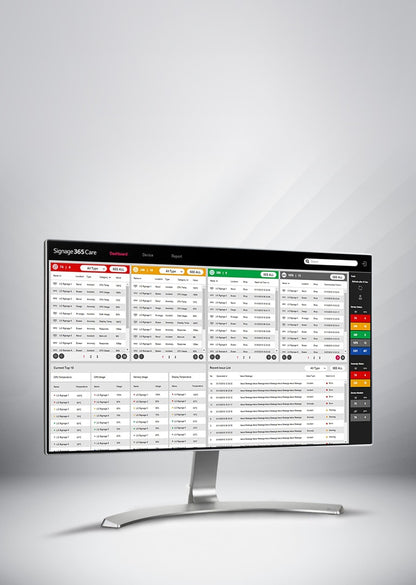 LG Signage365Care SI gère la solution de surveillance (5 ans)