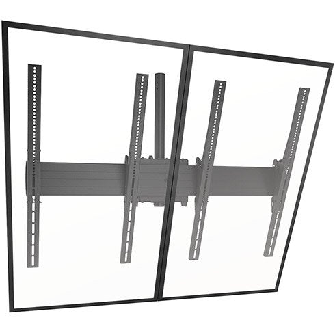 CHIEF LCM2X1UP Ceiling Mount, Side-by-Side Portrait, Black