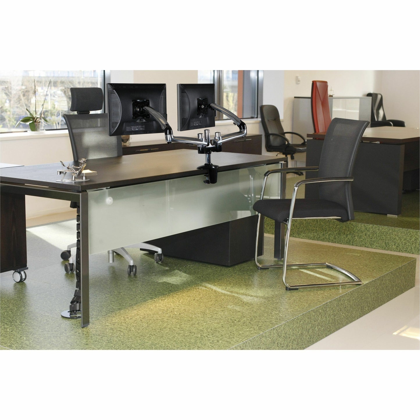 Support de bureau double écran Peerless LCT620AD-G, noir