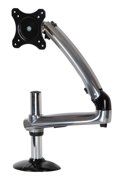 Support de bras pour écran simple Peerless LCT620A, base à pince argentée de 10 à 30 pouces
