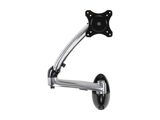 The Peerless LCW620A is a fully articulating wall mount engineered for monitors up to 29 inches and weighing up to 17.8 lbs (8.1 kg). With +45/-90 degrees tilt and 360-degree rotation, it allows maximum viewing flexibility. Ideal for professional environments requiring precise monitor positioning and cable management.