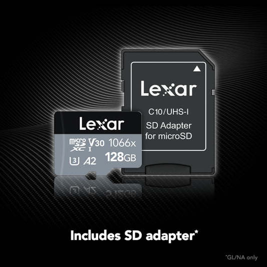 Carte microSDXC Lexar Professional 1066x 128 Go UHS-I avec adaptateur