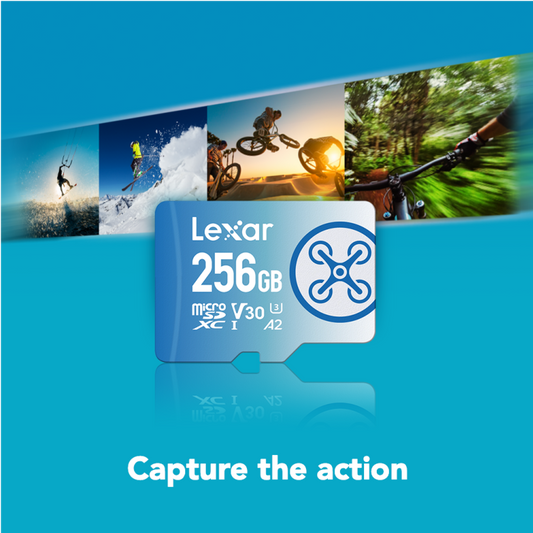 Carte mémoire flash Lexar FLY MicroSDXC UHS-I V30 A2 64 Go