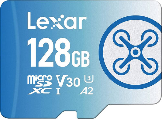 Lexar FLY MicroSDXC 128GB UHS-I V30 U3 A2 Flash Memory Card