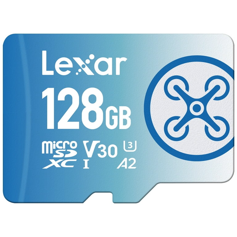 Lexar FLY MicroSDXC 128GB UHS-I V30 U3 A2 Flash Memory Card