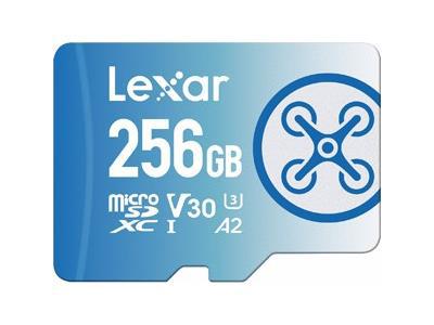 Experience high-speed performance with the Lexar FLY 256GB MicroSDXC card, engineered for demanding applications. With speedy read/write rates of up to 160MB/s and 90MB/s respectively, this Class 10 UHS-I V30 A2 card is ideal for capturing aerial footage and high-resolution videos. It offers long-term dependability with a 10-year limited warranty.
