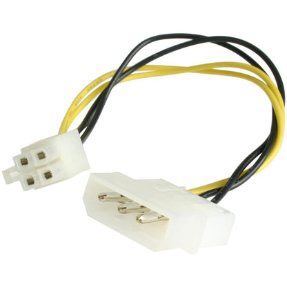 StarTech 6in LP4 to P4 Power Cable Adapter – LP4 Female to 4-pin ATX12V Male