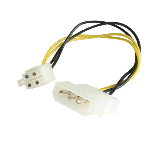 StarTech 6in LP4 to P4 Power Cable Adapter – LP4 Female to 4-pin ATX12V Male