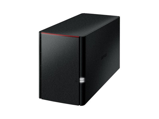 The BUFFALO LinkStation 220 is a desktop Network Attached Storage (NAS) solution designed for efficient media management and secure storage. Powered by an 800MHz Marvell ARMADA 370 processor and 256MB DDR3 RAM, it includes two pre-installed 4TB hard drives (8TB total) and supports JBOD, RAID 0, and RAID 1 configurations. Its easy-to-use mobile-optimized interface, Gigabit Ethernet connectivity, and USB 2.0 support make it a solid choice for small business or home office environments.