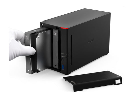 The BUFFALO LinkStation 710D offers 8TB of preinstalled storage with a 2.5" SATA drive, ideal for centralized personal and small-office data storage. It supports multi-gigabit Ethernet, a hexa-core processor, and convenient software compatibility including Time Machine and NovaBACKUP. Designed for multimedia streaming and high-speed backups, it provides seamless and efficient storage management.