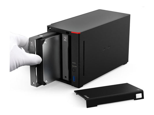 The BUFFALO LinkStation SOHO 720DB offers 8TB of reliable storage with included 2 x 4TB SATA hard drives. Designed for small office and home office environments, it features multi-gigabit Ethernet support, a hexa-core processor, and compatibility with Time Machine and NovaBACKUP. Ideal for centralized data access, backup, and media streaming.