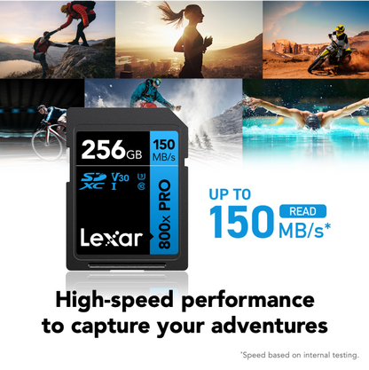 Carte mémoire Lexar 800x PRO 256 Go SDXC UHS-I U3