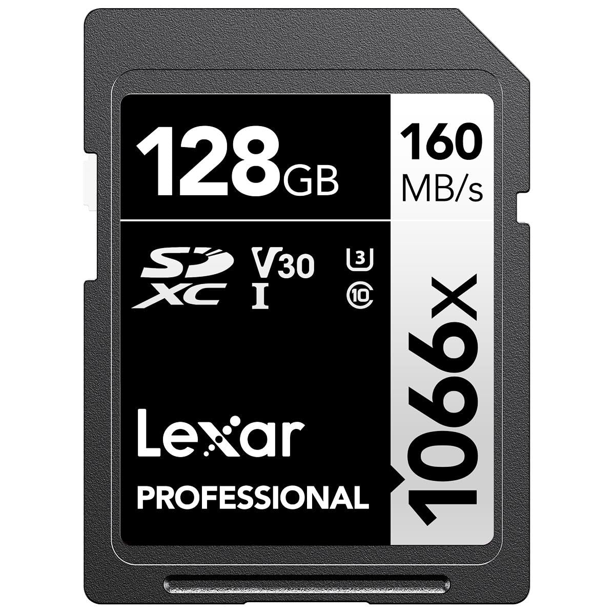 Carte mémoire Lexar Professional 1066x SDXC 128 Go, classe 10 UHS-I U3