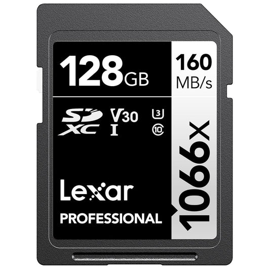 Carte mémoire Lexar Professional 1066x SDXC 128 Go, classe 10 UHS-I U3