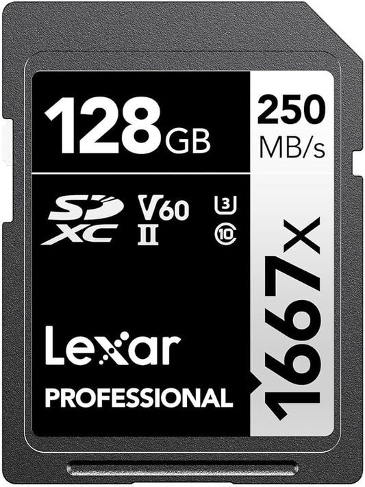 Lexar Professional 1667x SDXC 128GB UHS-II U3 Memory Card