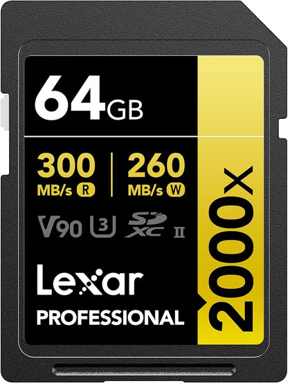 Lexar Professional 2000x 64GB SDXC UHS-II U3 Memory Card