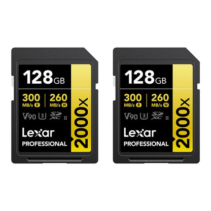 LEXAR PRO SDXC 128GB, 2000x, Class 10, UHS-II, U3