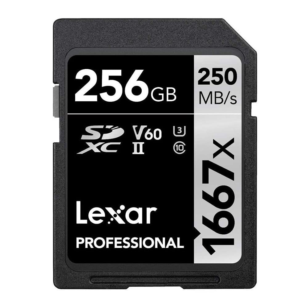 Carte mémoire SDXC Lexar Professional 1667x 256 Go, UHS-II U3 ​​V60
