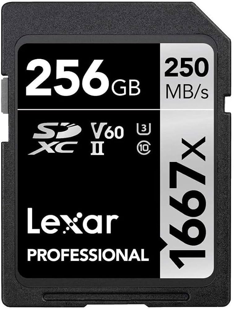 Carte mémoire SDXC Lexar Professional 1667x 256 Go, UHS-II U3 ​​V60