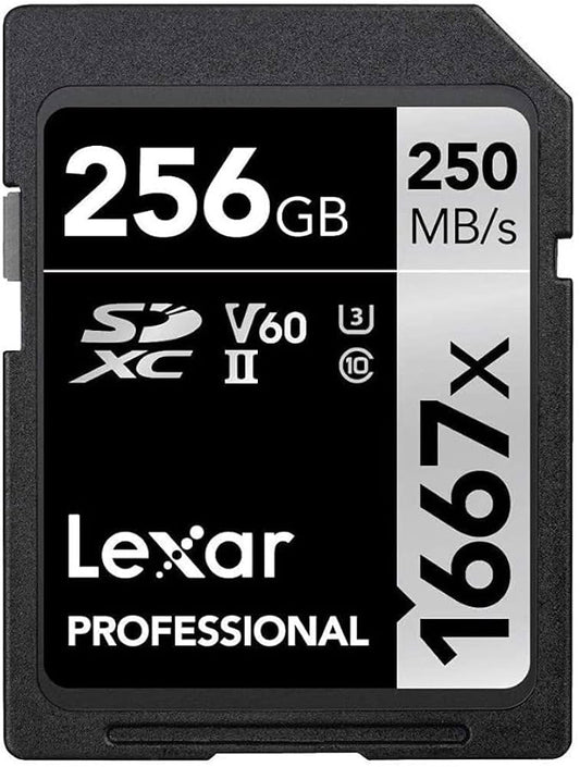 Carte mémoire SDXC Lexar Professional 1667x 256 Go, UHS-II U3 ​​V60