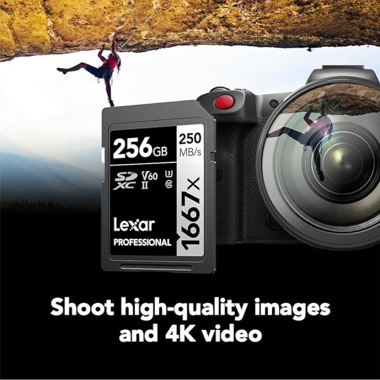 Lexar Professional SDXC 64GB UHS-II U3 V60 1667x Memory Card
