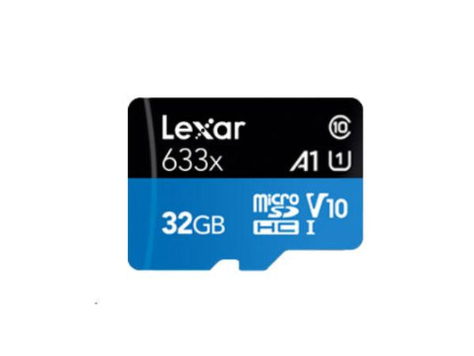Lexar High Performance 633x microSDHC 32GB card offers reliable storage with UHS-I technology, delivering high-speed performance for portable devices. This Class 10, U1, V10, A1-rated card includes an SD adapter, ensuring compatibility with a range of devices. Ideal for expanding memory on smartphones, tablets, or action cameras.
