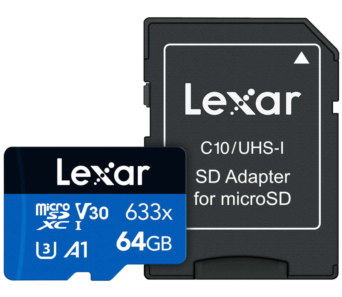 Carte MicroSDXC haute performance Lexar 64 Go 633x UHS-I avec adaptateur SD