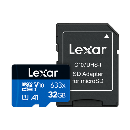 Carte MicroSDXC haute performance Lexar 64 Go 633x UHS-I avec adaptateur SD