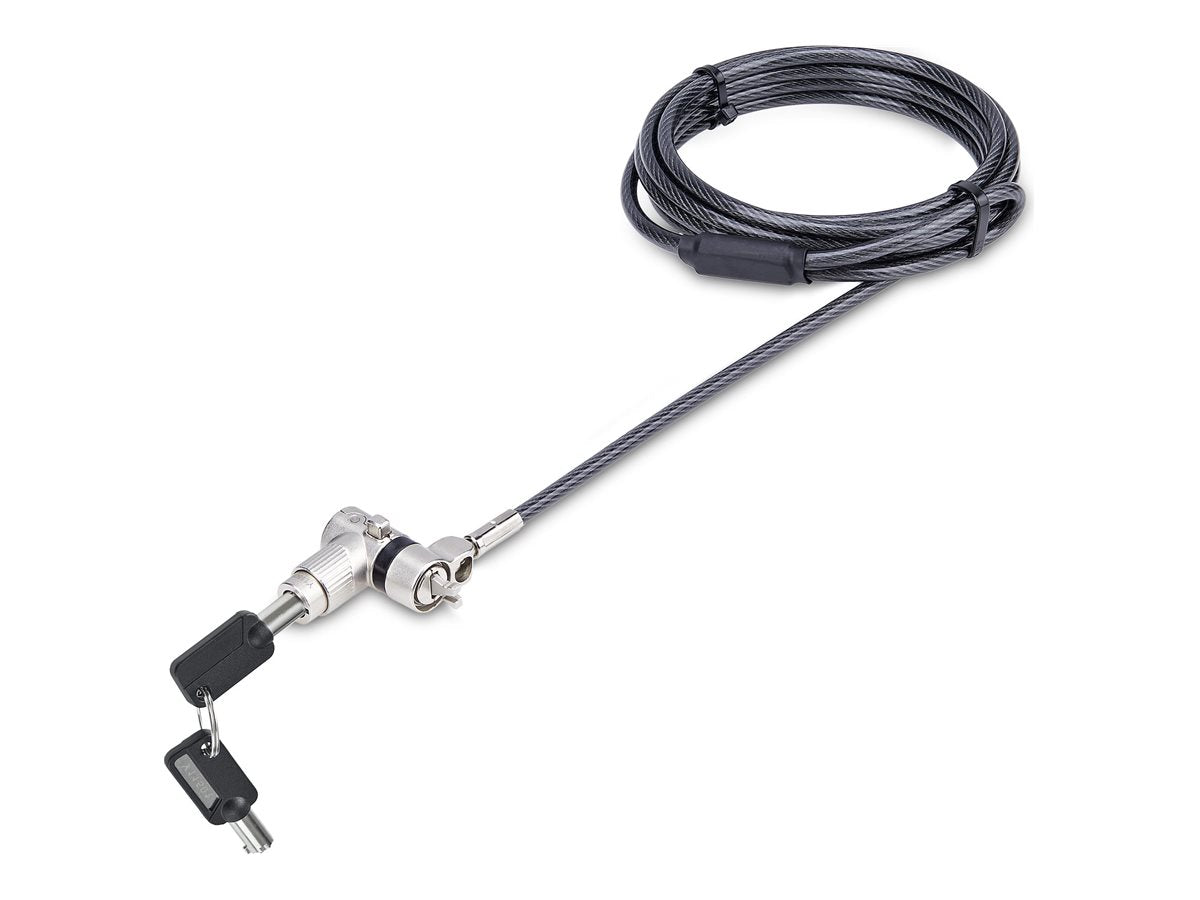 Câble antivol à combinaison StarTech Nano Slot pour ordinateur portable, câble en acier de 2 m