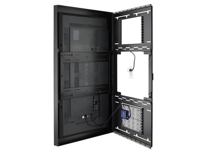The Chief LW40UBP is a robust wall display enclosure designed for 40-inch portrait displays, offering exterior protection and compatibility for commercial environments. TAA compliant and made in the USA, this unit ensures adherence to government procurement guidelines while delivering structural durability and performance.